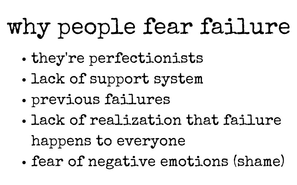 fear of failure causes