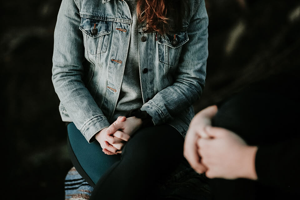 Two women having a deep and serious conversation